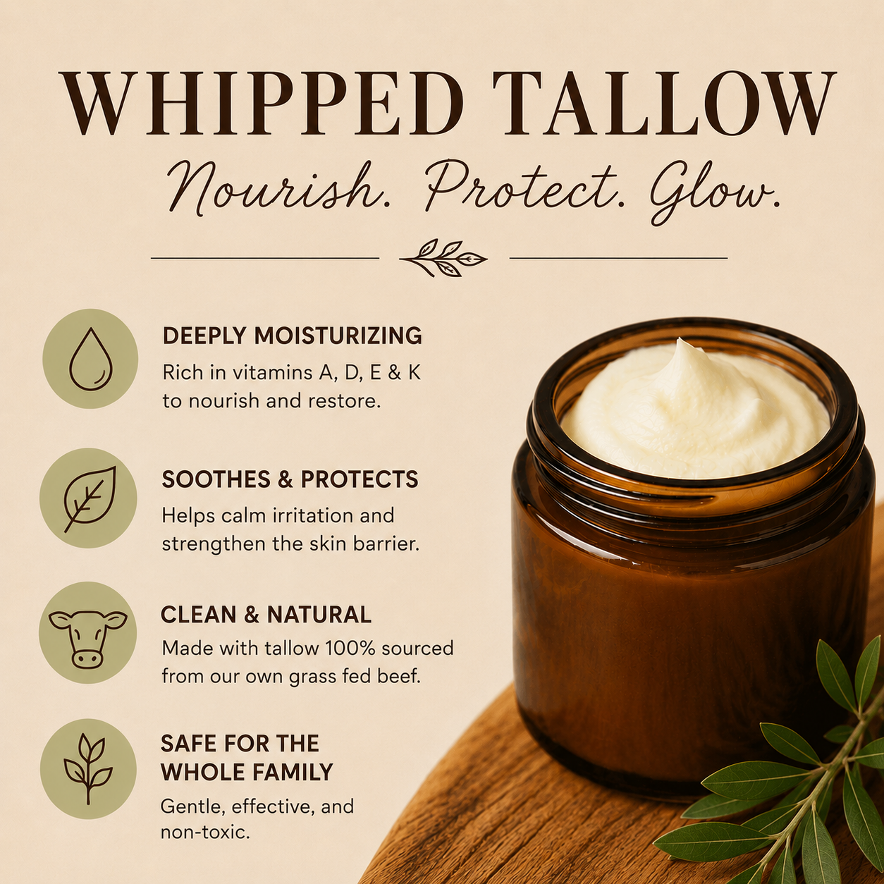 Whipped Tallow - 4oz jar